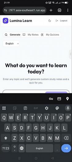 AI Study Assistant 🤖 | Notes + Quiz in Seconds | Lumina Learn