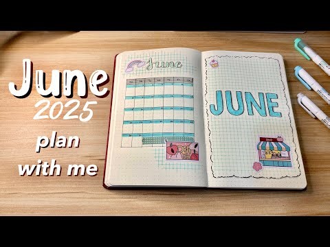 plan with me （╹◡╹）♡ June (2025) bullet journal setup