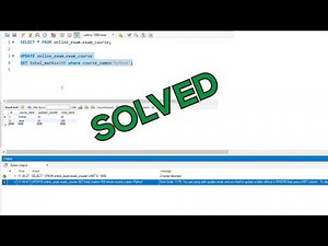 Error Code: 1175. You are using safe update mode and you tried to update a table without KEY column.
