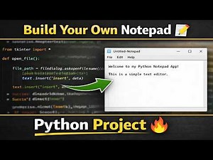Python Notepad App using Tkinter | Full Project with Source Code | Beginner Friendly GUI Project