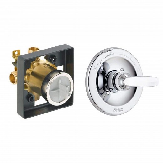 Delta Foundations Chrome Wall-Mount Valve Trim Kit and MultiChoice Universal Shower Valve Body Combo (Valve Not Included) - The Home Depot