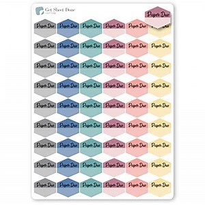 Student Planner Stickers / 48 Vinyl Decal (1/2”) - School College Academic Teacher Planner - Educational Stickers Planner/Essential Productivity Life Planner Stickers (Paper Due, 1 Sheet)