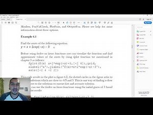 Introduction to Matlab in English | 25 solving one non linear algebraic equation