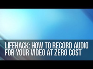 Lifehack: record your own soundtrack at no cost with Free Audio Recorder
