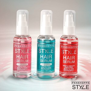 Say bye-bye to bad hair days with Penshoppe Style Hair Serum! Now available in three variants: Shiny & Smooth (P89), Damage Control (P99), and Straightening (P99). Get ‘em in stores and on Penshoppe.com! #PenshoppePreHoliday2018 | Penshoppe