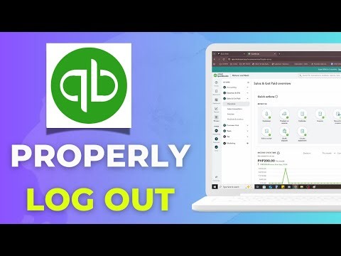 how to properly log out of QuickBooks Online