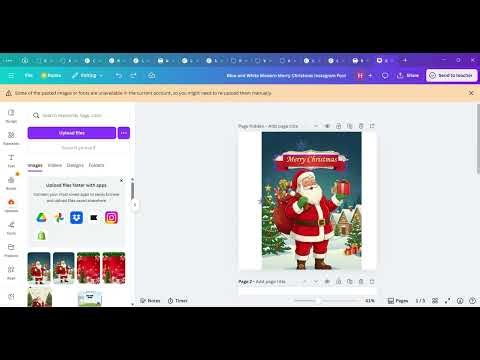 How to drag and drop-Christmas bag template file
