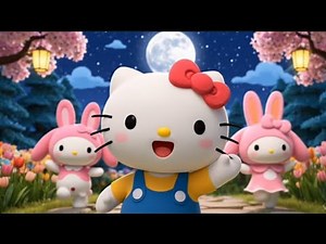 Happy Song for Kids & Baby | Hello Kitty Moonlight Garden Dance | Playful Sanrio Friends Music Video