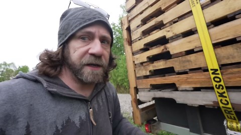 This trailer looked like pallets, then the door opened