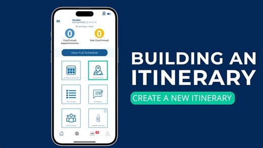 Build an Itinerary (Mobile) | SentriKey Showing Service®