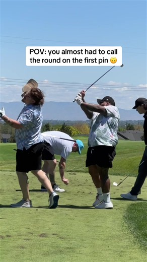 Close call 😥 #golf #funny #accident #fail #golfers | Golf