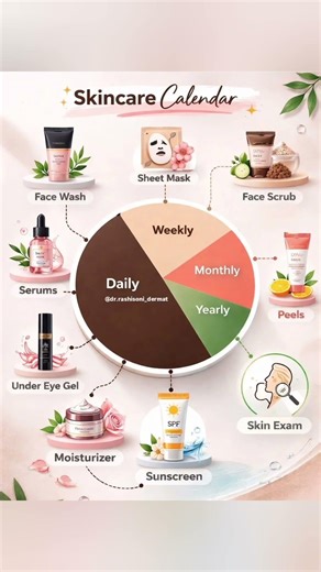 Skincare calender🎀.. #makeup #skincare #trending