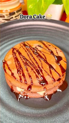 Just 2 Mins 🥞Chocolate Dora Cake recipe 😍 #shorts #ytshorts #cooking #doraemon