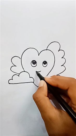 Cute Love Drawing 💞😍 #love #drawing #hurt #art #shorts