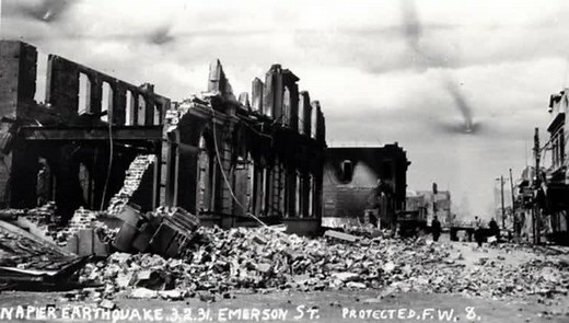 Occurring on Tuesday, 3 February 1931, the M7.4 Hawke’s Bay earthquake (also known as the Napier Earthquake) is recorded as having the largest loss of life and most extensive damage of any quake in New Zealand’s history. The effects of the earthquake were greatest in the towns of Napier and Hastings, but other towns in the Hawke’s Bay also suffered major damage. The maximum intensity reached was MM10 (extreme), with extensive fissures, slumping and landslides occurring over much of Hawke’s Bay. 