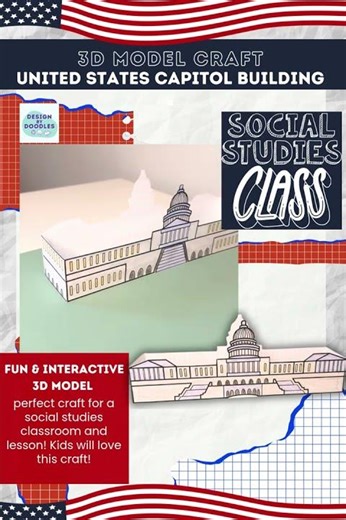 U.S. Capitol Building Activity 🏛️ 3D Model Craft (Legislative Branch Lesson)