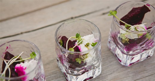 Verrine chèvre et betterave à congeler