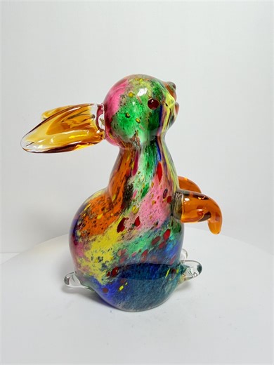 Colorful Abstract Glass Rabbit Figurine 15 Cm - Etsy