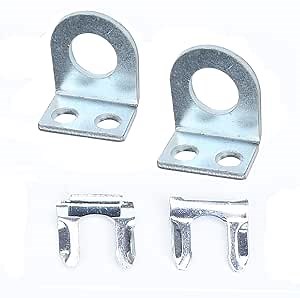 AC PERFORMANCE Mounting Tab for 3/16" Brake Line with Brake Line Retaining Clips, Dual Bolt On Holes, Zinc Steel, Pack of 2