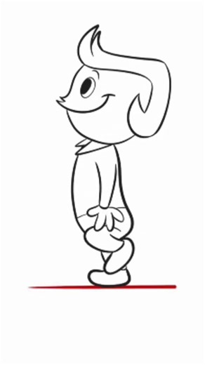 Cycle walk 2 / цикличная ходьба 2 (Animation Hanna-Barbera style) #drawing #art #animation