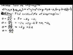 Constrained Optimization Lecture I Part 6: Lagrangian Example 2