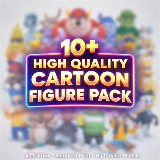 10  Cartoon Figure Pack STL Files – High Quality Collectible Models – 3D Print Bundle – Cartoon Style Figures – STL Download - Etsy