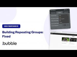 How To Create a Fixed Repeating Group With Bubble’s New Responsive Editor