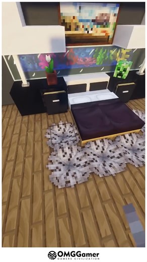 🐠🛏️ Aquarium Modern Bed Minecraft With Sleek Design and Relaxing Ocean Vibes ✨ 🐠🛏️ 🐠✨ Create a unique modern bed setup featuring a built-in aquarium using glass, water, and soft lighting. Perfect for luxury houses or creative interiors, this bed design adds calm ambiance, style, and stunning visual appeal to Minecraft. 🌊🏠 #MinecraftAquariumBed #ModernBed #LuxuryMinecraft #AestheticBuild #MinecraftIdeas | OMGGamer