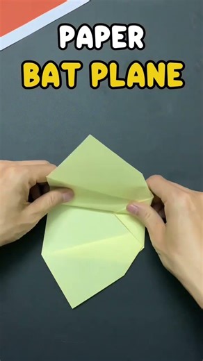 Instructions for folding a paper bat plane #diy #papercraft