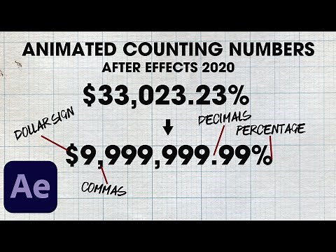 Numbers counting up with commas, decimals [ULTIMATE GUIDE] - After Effects 2020 Update