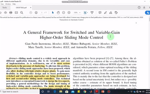 MATLAB Code for Variable Gain and Switched Higher Order Sliding Mode Control