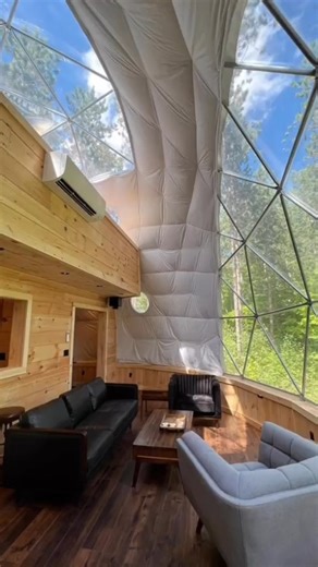 2.7K views · 24 reactions | All of our domes are custom made in the USA! Every cover, liner, seam, weather welded or sewn is made by hand as well as every window, screen and door frame! Here’s a little view inside of our dome production... | Pacific Domes | Facebook