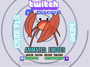 Animated Rave Crab Emote: Twitch/discord Streamer Meme (digital Download) - Etsy