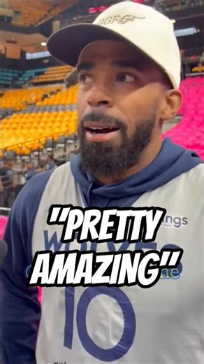 Mike Conley on Anthony Edwards being a go for Game 1, Minnesota Timberwolves at San Antonio Spurs 😮