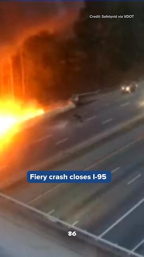 219K views · 1.7K reactions | This is the moment a tanker truck crashed and caught fire closing Interstate 95 South in Chesterfield County on Tuesday morning. One lane has reopened but holiday traffic backups stretch for miles. | WTVR CBS 6 News | Facebook