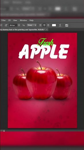 How to Design a Fresh Apple Poster in Photoshop | Graphic Design Tutorial