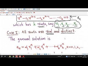 Lec5/Recurrence Relations/Linear Homogeneous Recurrence Relations of any degree