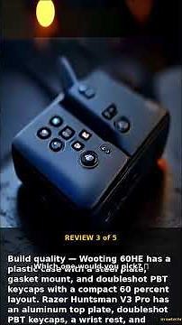 Wooting 60HE vs Razer Huntsman V3 Pro — Honest Review Compared