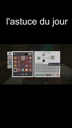 Infinite coal and cooking, Minecraft tip 132 #minecraft #gaming #tip