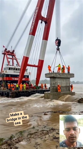 how to make a bridge on the sea or river 😮🏗️🤔👍🙏 #ebroriver