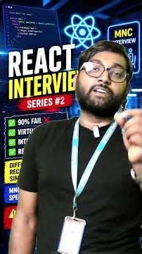 Virtual DOM Ka Yeh Answer Nahi Aaya To Reject Ho Sakte Ho | React JS interview question answer 2026