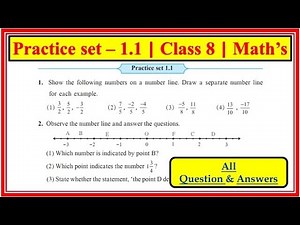 Practice set 1.1 class 8th maths | std 8 maths | Rational numbers on number line | Maharashtra board