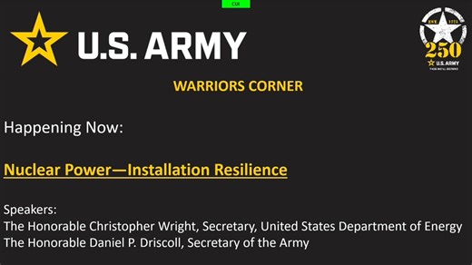 AUSA 2025 Warriors Corner Day Two - Nuclear Power - Installation Resilience