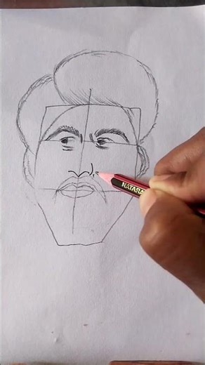 Easy Shahrukh Khan drawing Step by Step ll Easy Drawing #easydrawing #shahrukhkhanart #viralshorts
