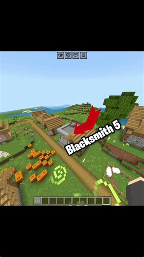 Minecraft village with 5 blacksmith and pillager outpost 💀#minecraft #ytshorts #gaming #viral