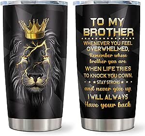 Gifts for Brother, Big Brother Gifts for Boy, Unique Brothers Gift from Sister, Birthday Gift for Brothers, Best Funny Bros Presents Tumblers Mug 20oz(1pc)