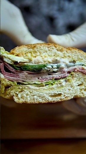 The Secret Sauce Makes This Italian Sandwich Incredible! 🔥🥪🤤🥪 #food #cooking #asmrfood #sandwich