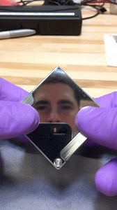 This is the first aluminum Kinetacube Ring Box that we ever sold. Our First Limited Edition, piece 1 of 20, made in 2019. Immaculately created by our Director of Hardware Magic George Ketigian @rockoutwithyourbrocout with a mirror finish made using a final 0.001” facing pass of a monocrystalline diamond tool on a @dmgmori 5-axis CNC. Little did we know, any coolant remaining on the bare 7075 first surface mirror due to micron-level tramming could lead to tinted corrosion if we didn’t perfectly c