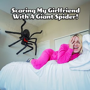 32K views · 658 reactions | Giant Spider Prank On Girlfriend! ️ | Tricia & Kam | Facebook
