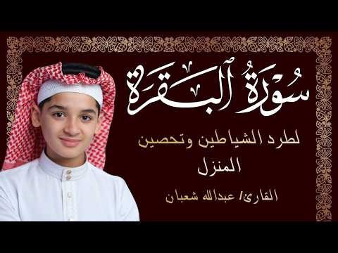 سورة البقرة كاملة || لطرد الشياطين وتحصين المنزل || الطفل القارئ عبدالله شعبان || Surat Al Baqarah